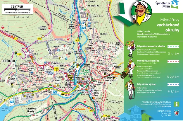 Mapa města Špindlerův Mlýn